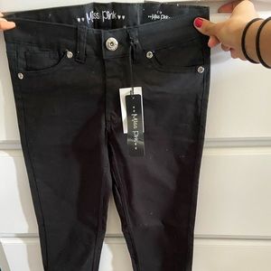 Girls Miss Pink Black Pants